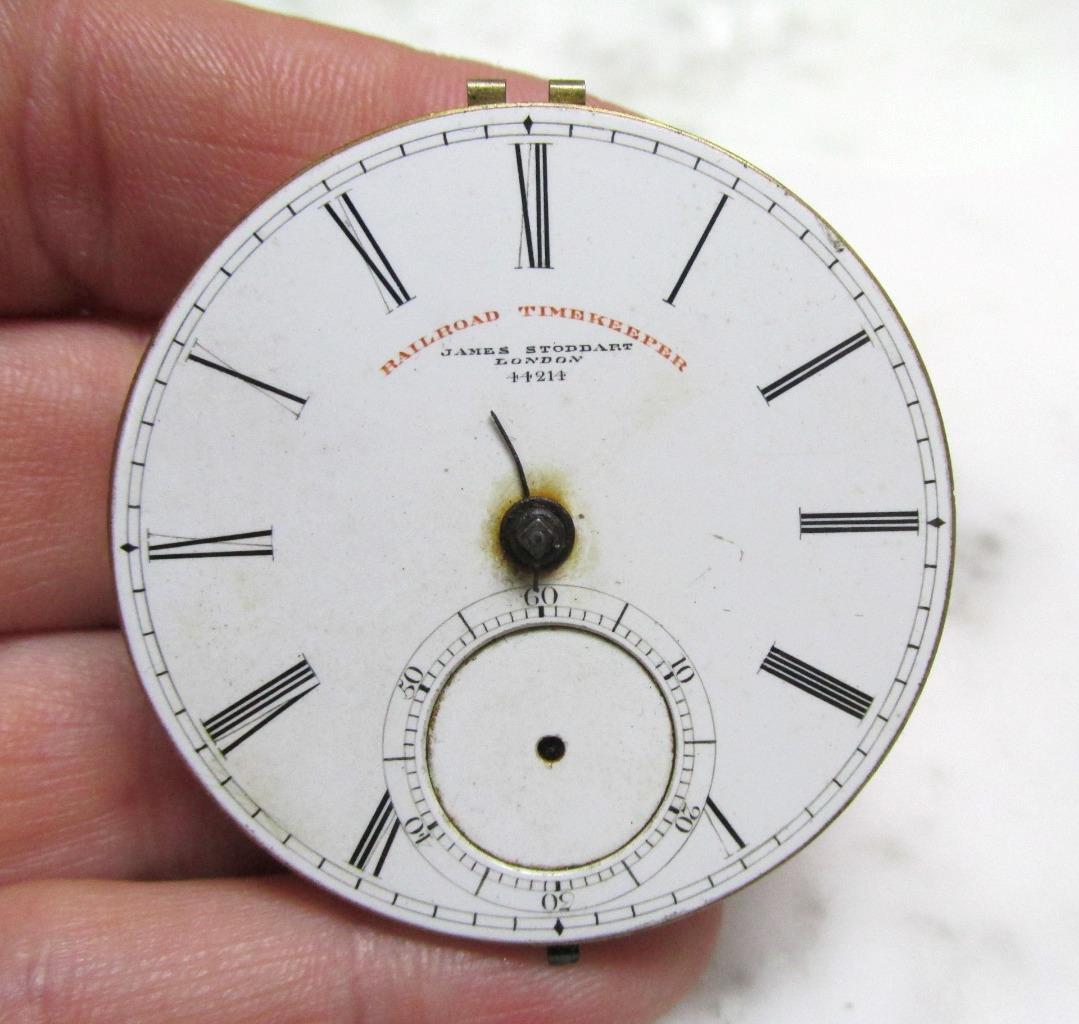 Antique Fusee Pocket Watch Key Wind Movement ~ 43mm ~ 2-H174
