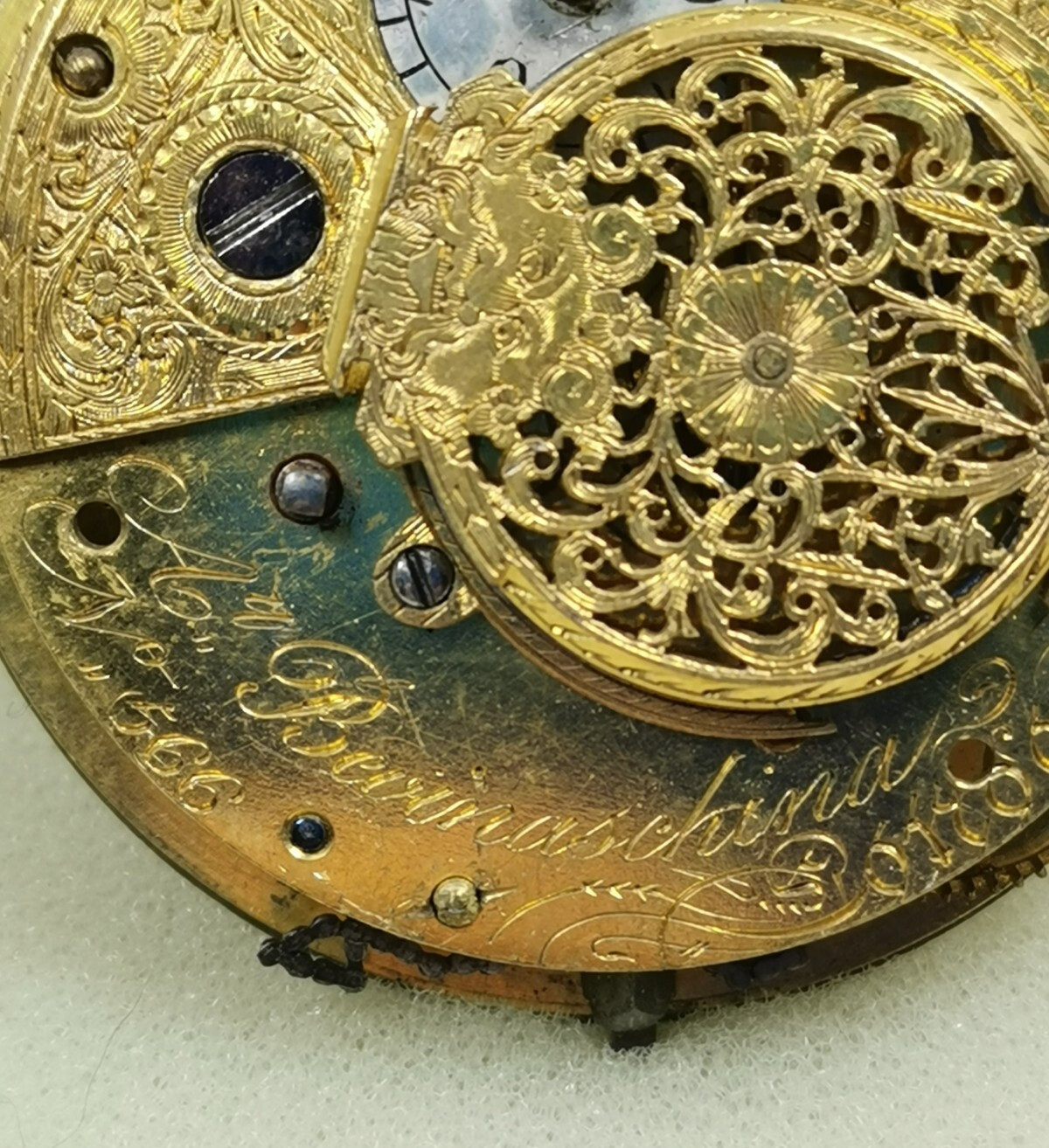 A. Bernaschina Verge Fusee Pocket Watch Movement Repair/Parts