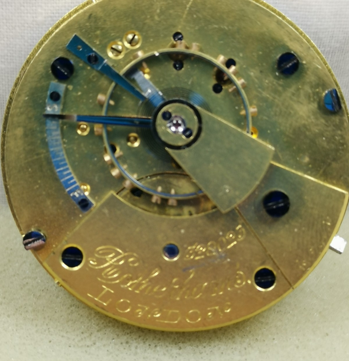 Rotherhams London Pocket Watch Movement 41.3 mm Parts/ Repair!