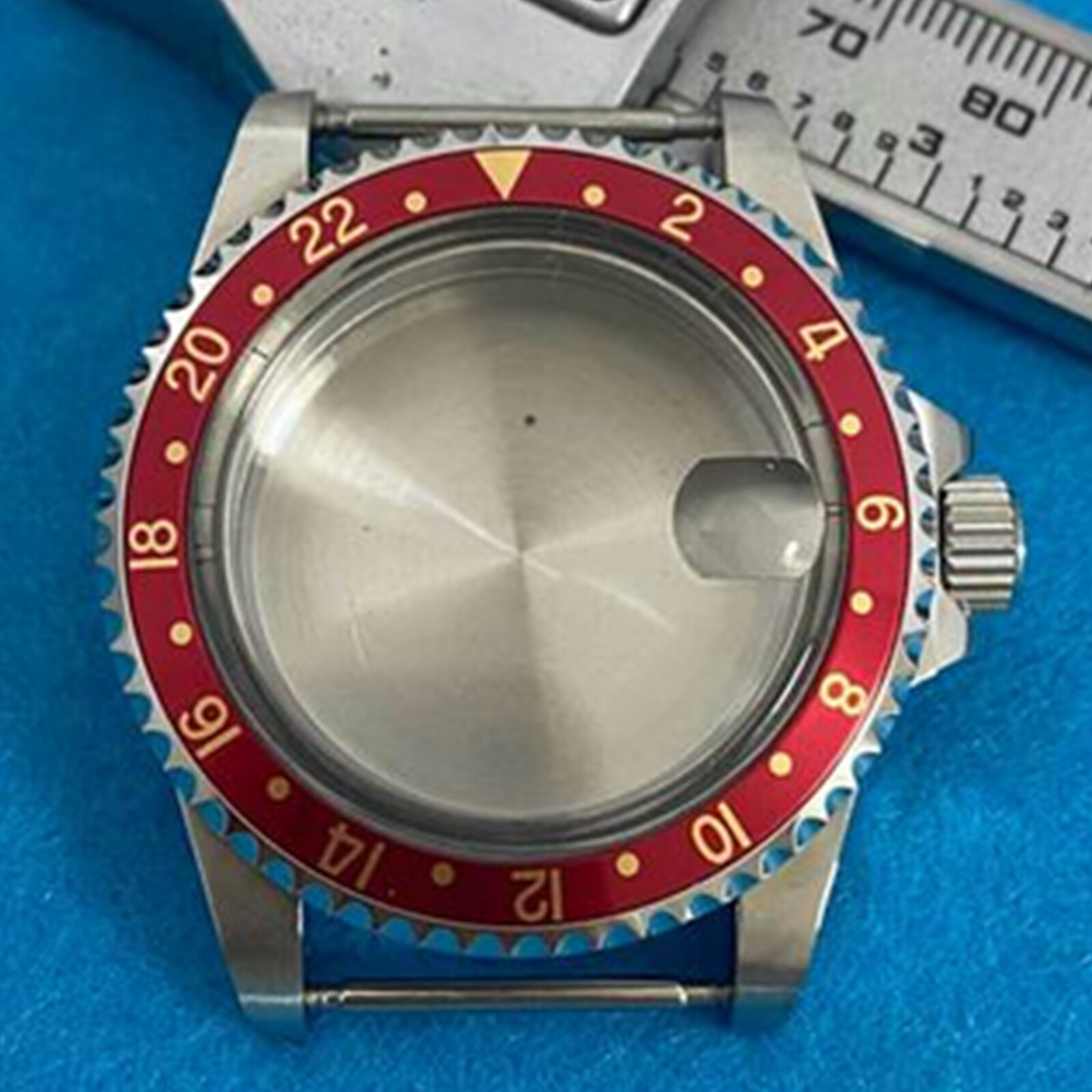 For NH35 NH36 Movement Magnifying Glass Watch Case 39.5MM Stainless Steel Case