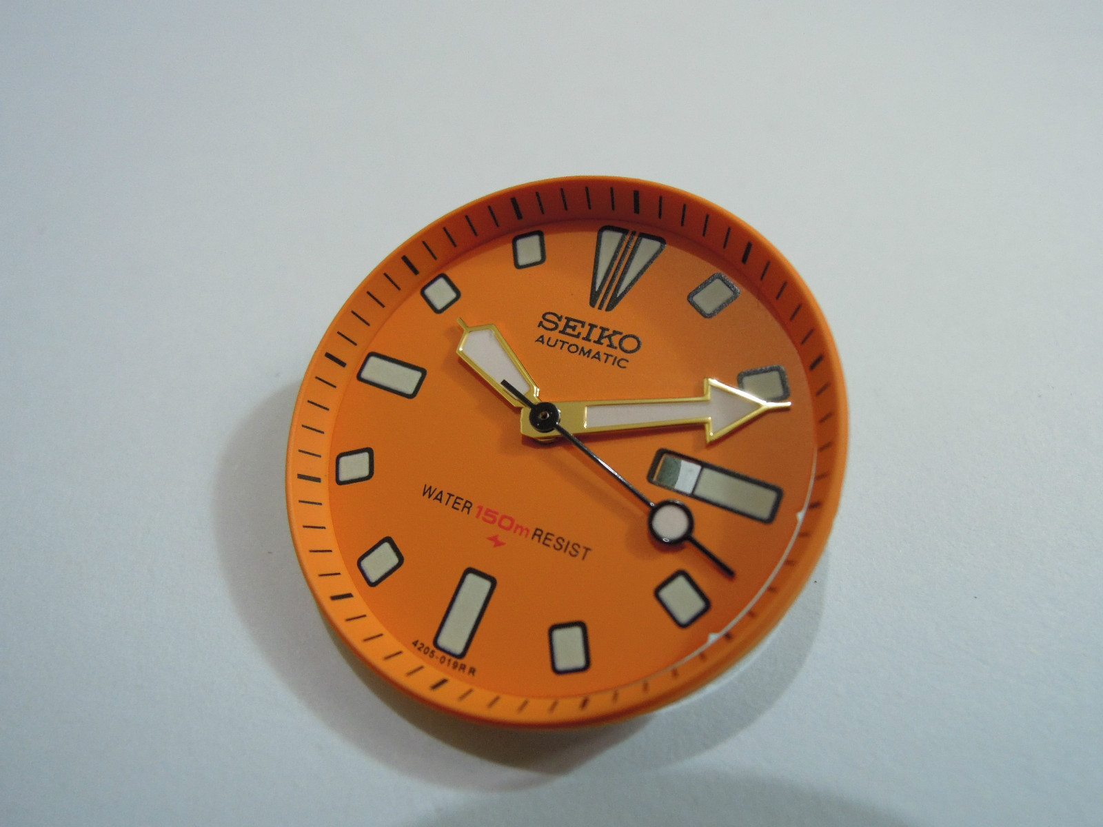 NEW ORANGE DIAL,HANDS, BLACK/GOLD INSERT MEDIUM DIVERS 4205-0150/0156 WATCH