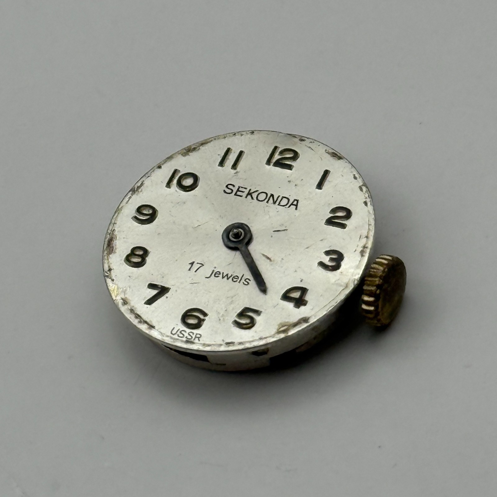 Chaika 1601A Watch Movement Running Sekonda Soviet 17J Manual Wind Parts 16.2mm
