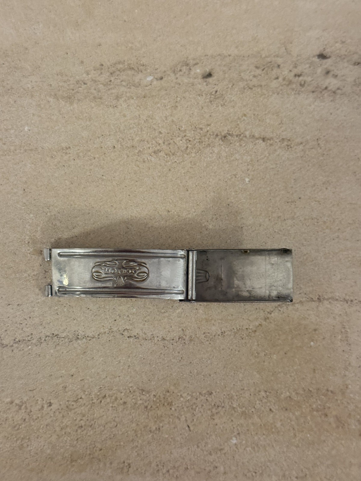Rolex 1972 13mm Watch Bracelet Clasp Parts Original Used Steel (V46)