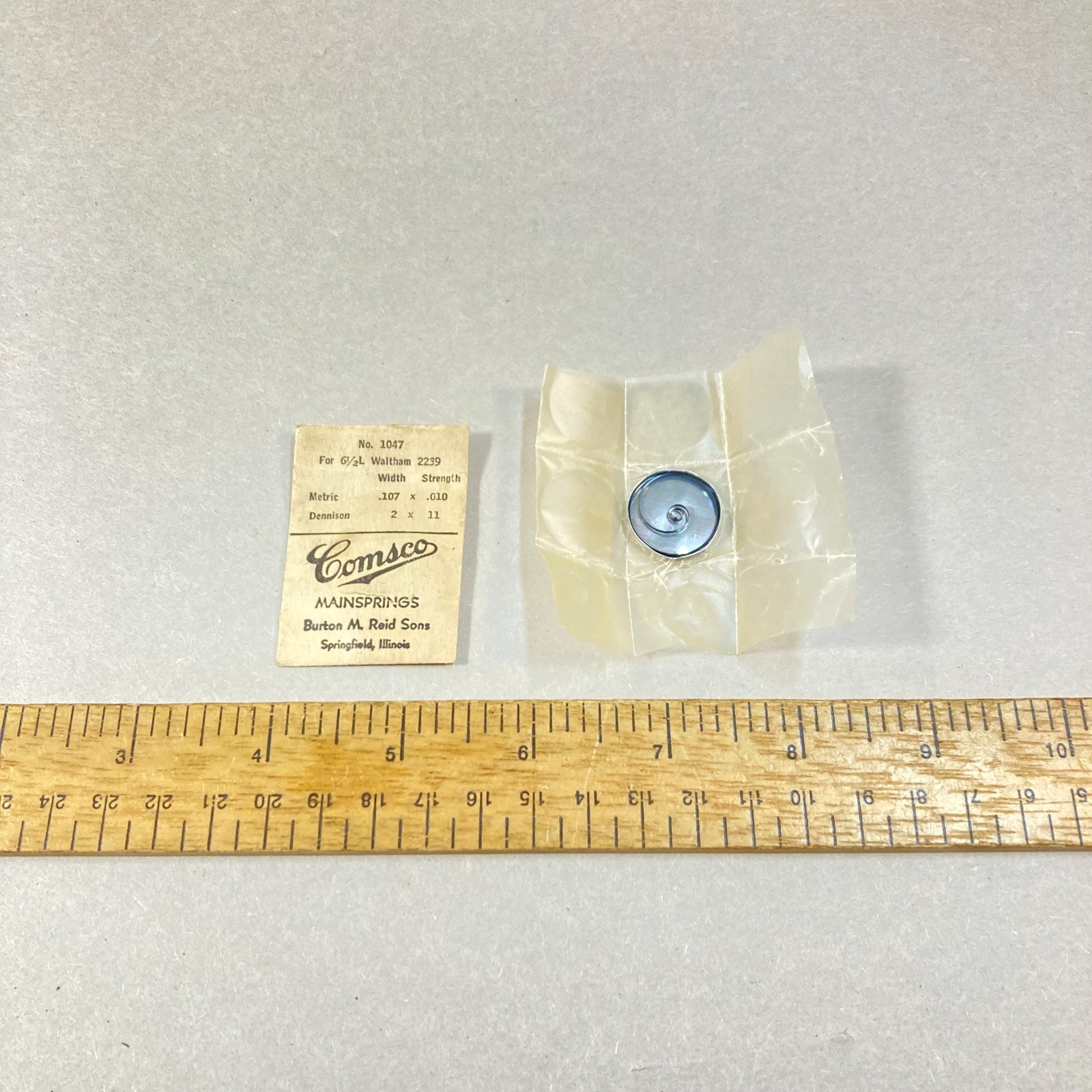 Vintage Comsco Mainspring for Waltham 2239 #1047 Watch Repair USA