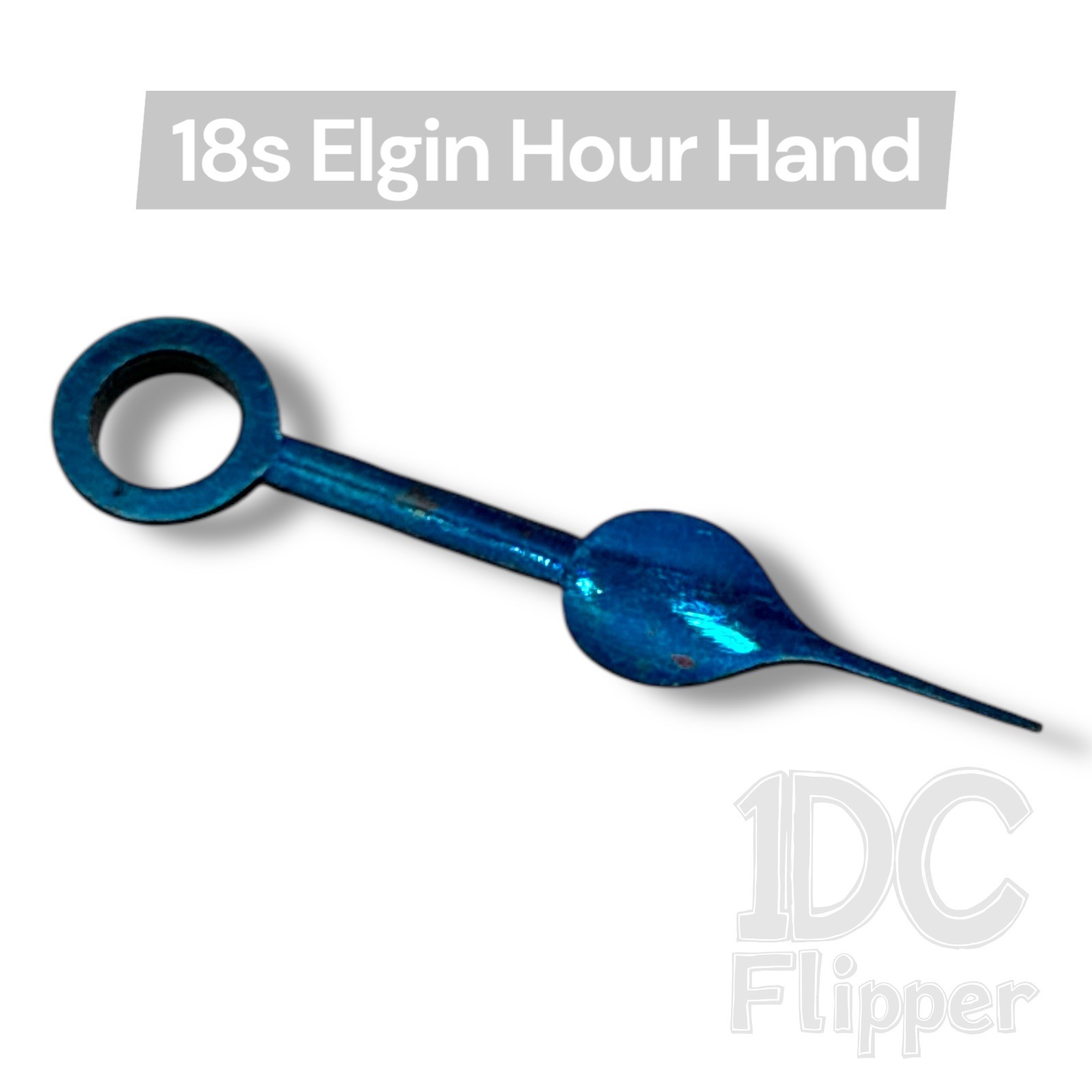 18s Elgin Hour Hand x 1 Blue Spade Pocket Watch Material 17.7mm NOS