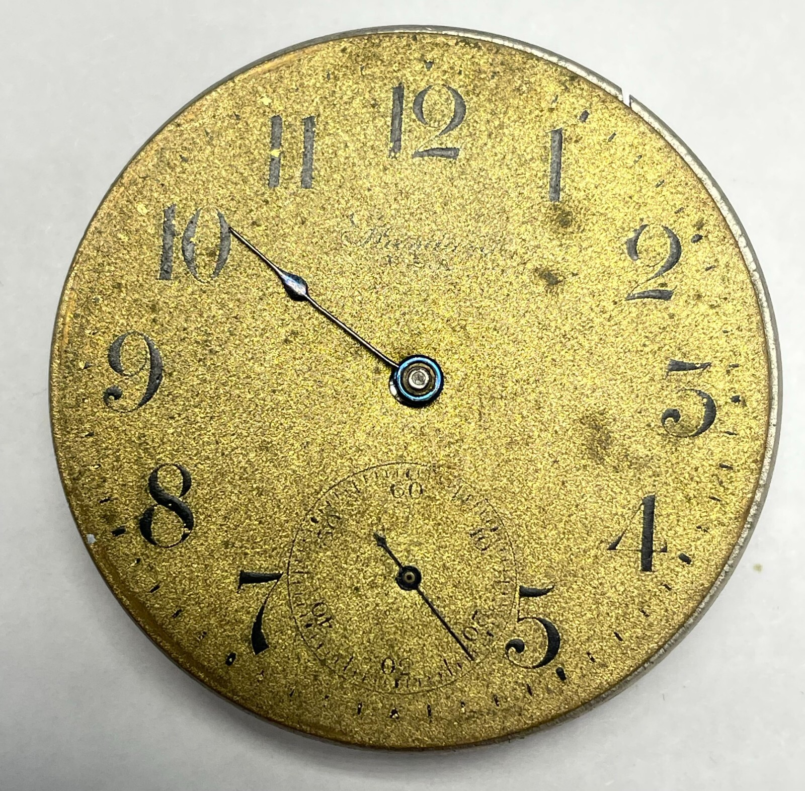 16s NY Standard Model BD-7 Jewel Pocket Watch Movement (As-Is) Grade: 95 (0122R)