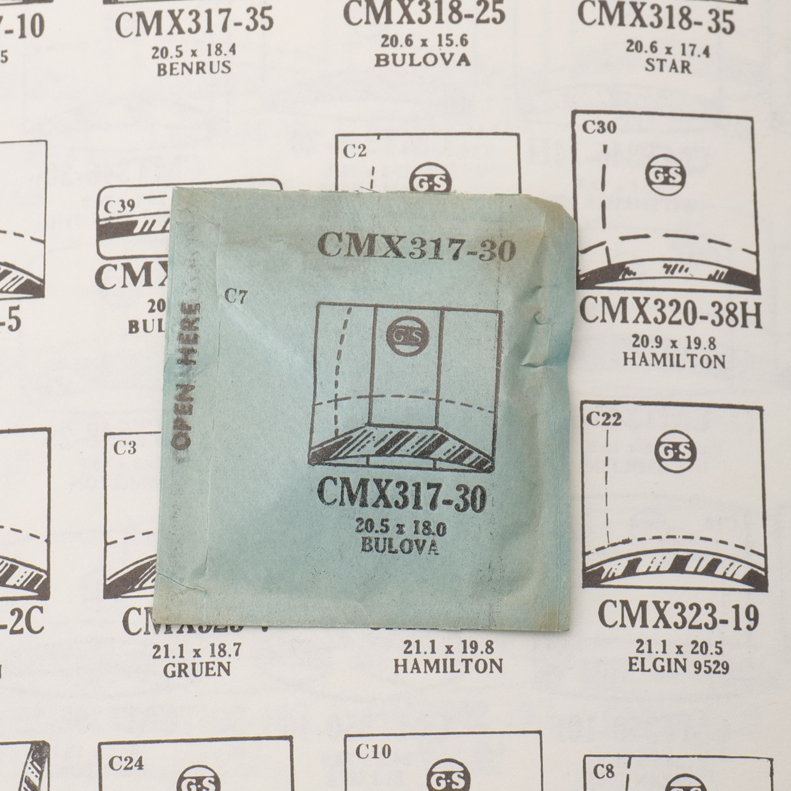 Vintage GS CMX317-30 Crystal Bulova 20.5 x 18.0 New Old Stock Part (MX)