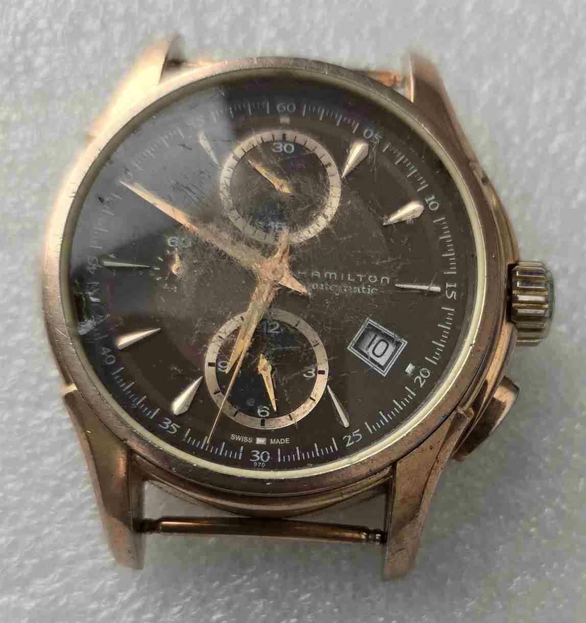 HAMILTON KHAKI Steel Chronograph. Ref: H326461. Cal: ETA-7750. For Service