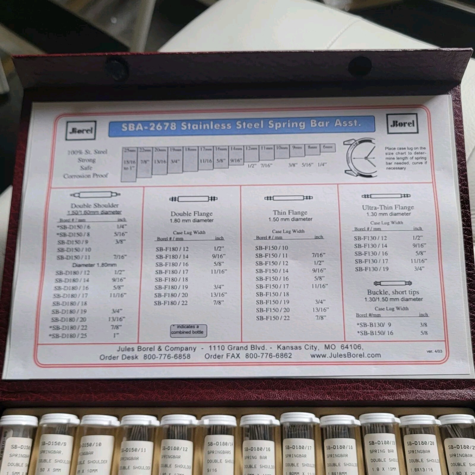 JBorel Spring Bar Assortment