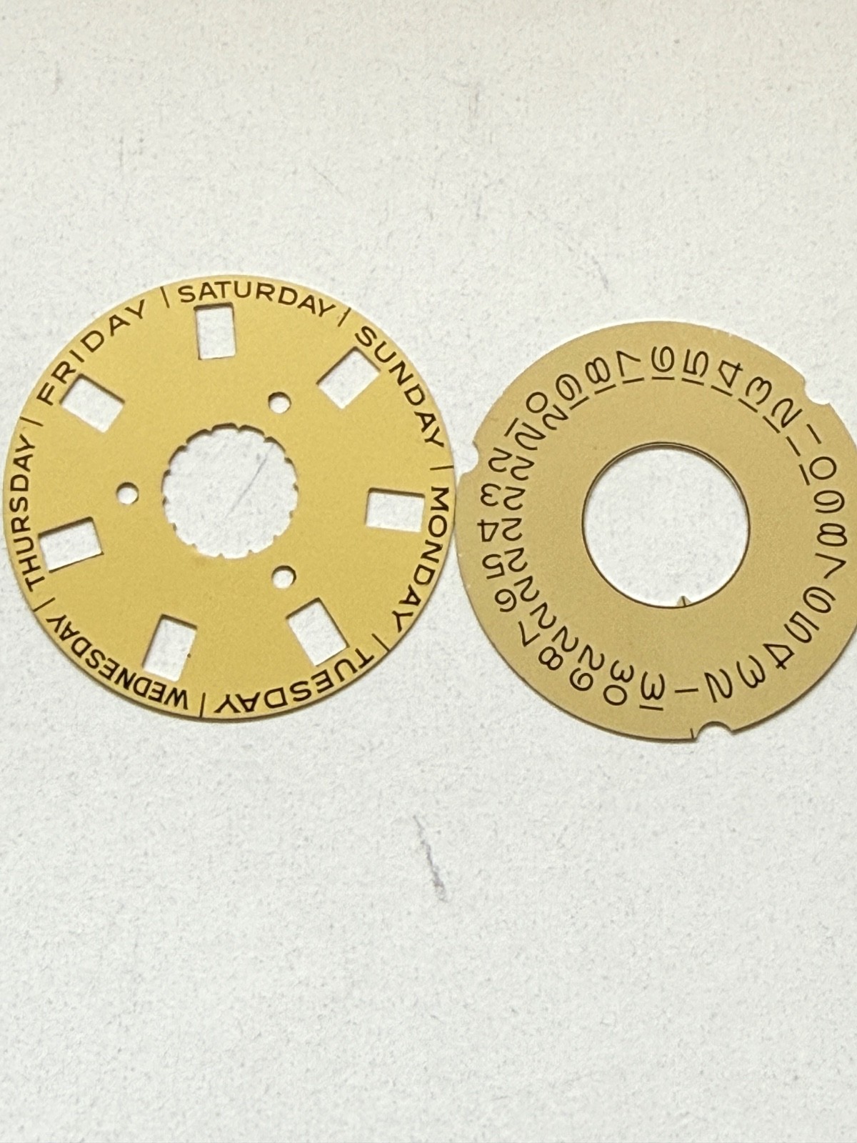 Genuine Rolex 3055 open 6 -9 Beige Day Date Disc English Model 18038 18048 18078