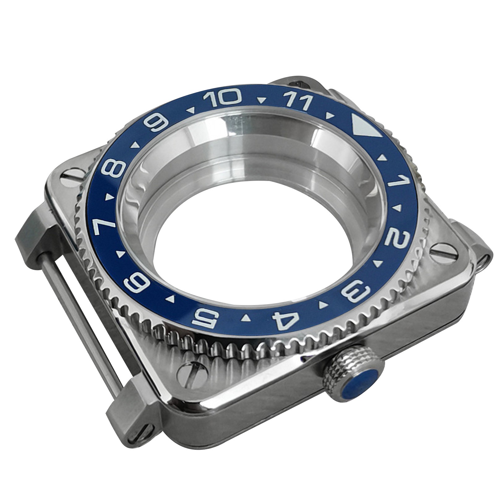 42mm Stainless Steel Sapphire Glass Watch Case For NH35/NH36/4R/7S Movement ee
