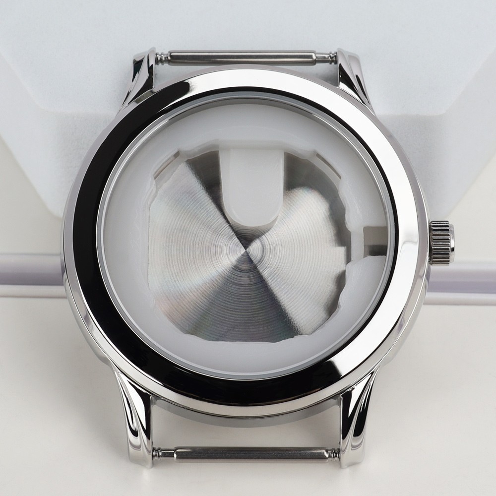 40.5mm Brushed Watch Case For Miyota GM00 Movement Polished 316L Stainless 10ATM