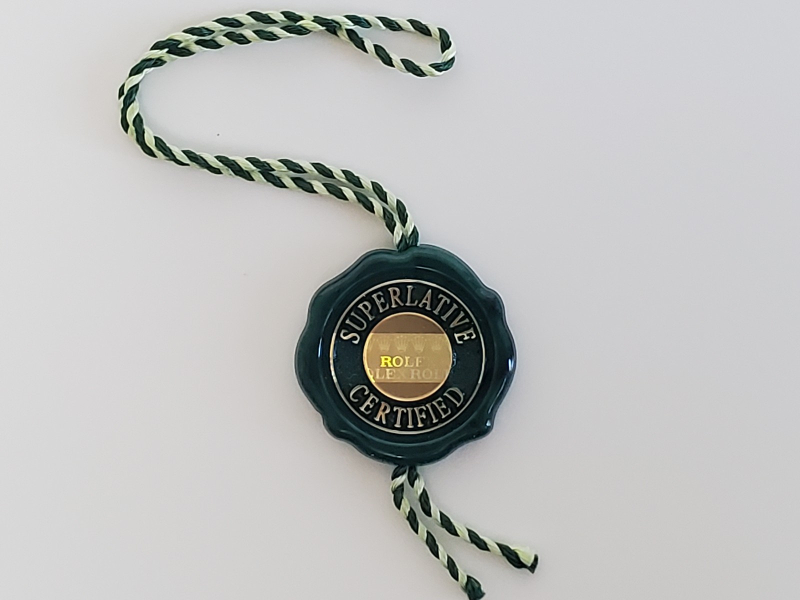 AUTHENTIC ROLEX MULTI CROWN HOLOGRAM HANG TAG GREEN 2015 – 2025
