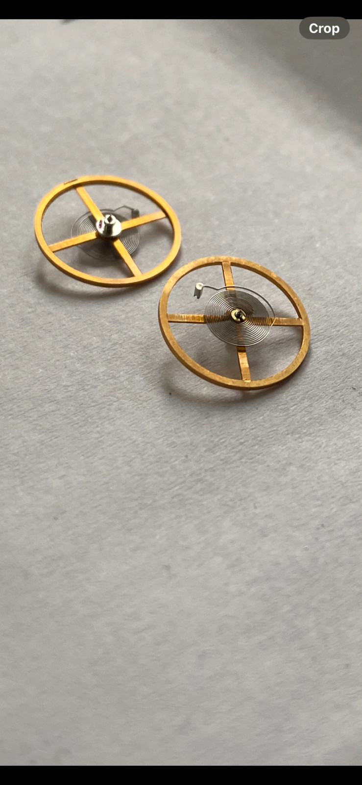 NOS WATCH PARTS BALANCE STAFF WHELL LOT OF 2 PCS RAKETA 2609.HA, 2614.H, 2628.H