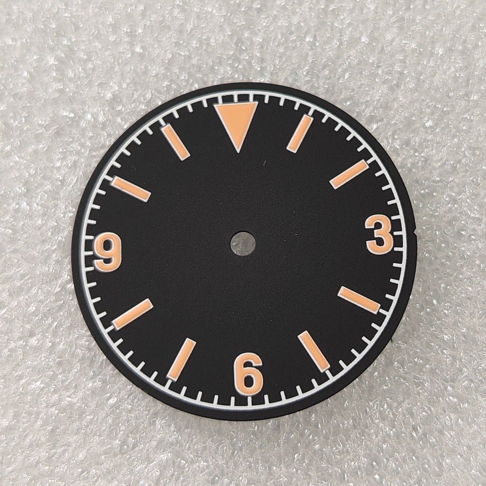 Watch Accessories Retro Dial Orange Marker Green Lume+ Hand Fit NH35/36 Movement