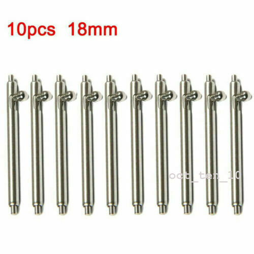 10pcs Replacement Quick Release Watch Strap Spring Bars Pins 18/ 20/ 22/ 22.5 mm