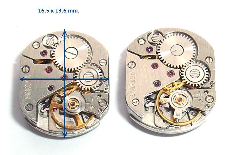 Lot 70 vintage ladies watch movements 16×13 mm Zarja Steampunk Art or repair DIY