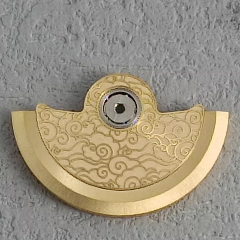 Golden Artistic Vintage Wave Rotor Oscillating Weight for NH34 NH35 NH36 NH38