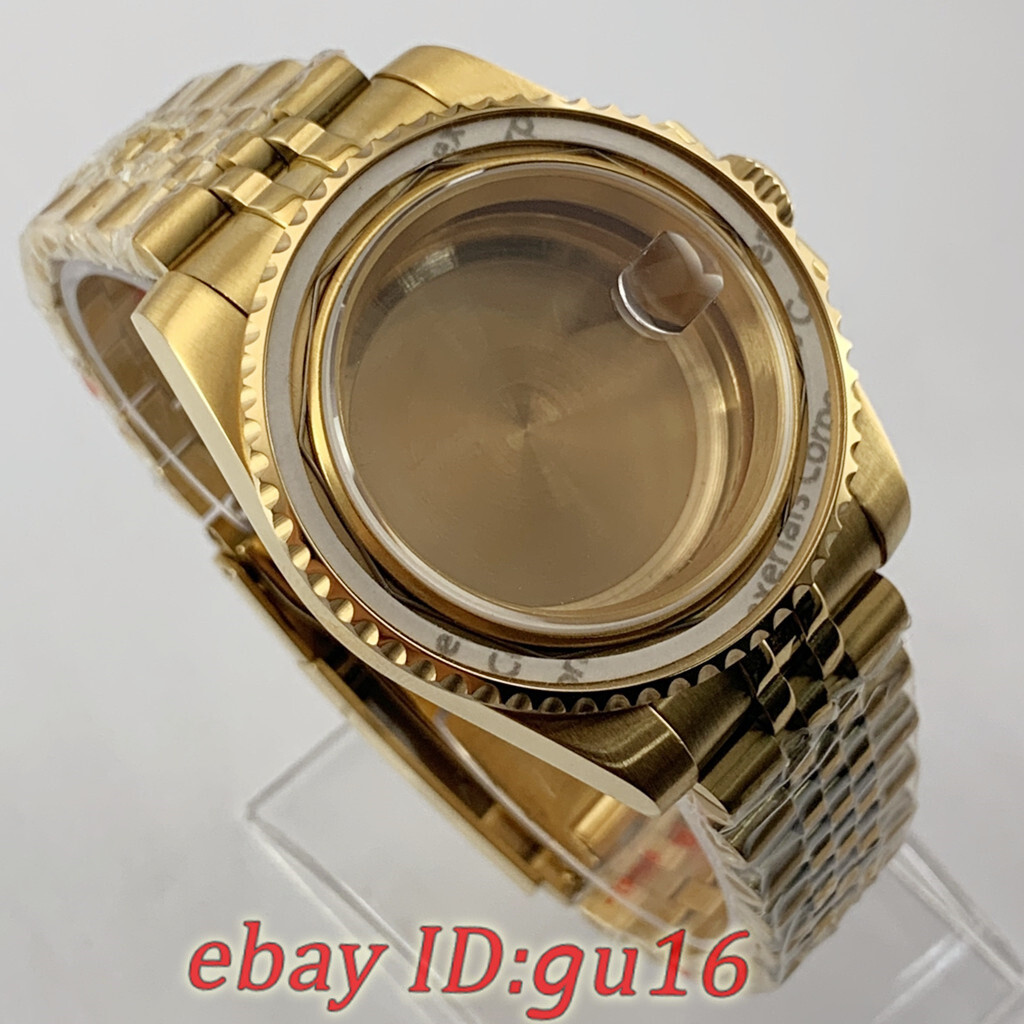 40mm Sapphire Gold Watch Case Fit NH35 NH36 PT5000 ETA2824/2836 Miyota 8215 821A