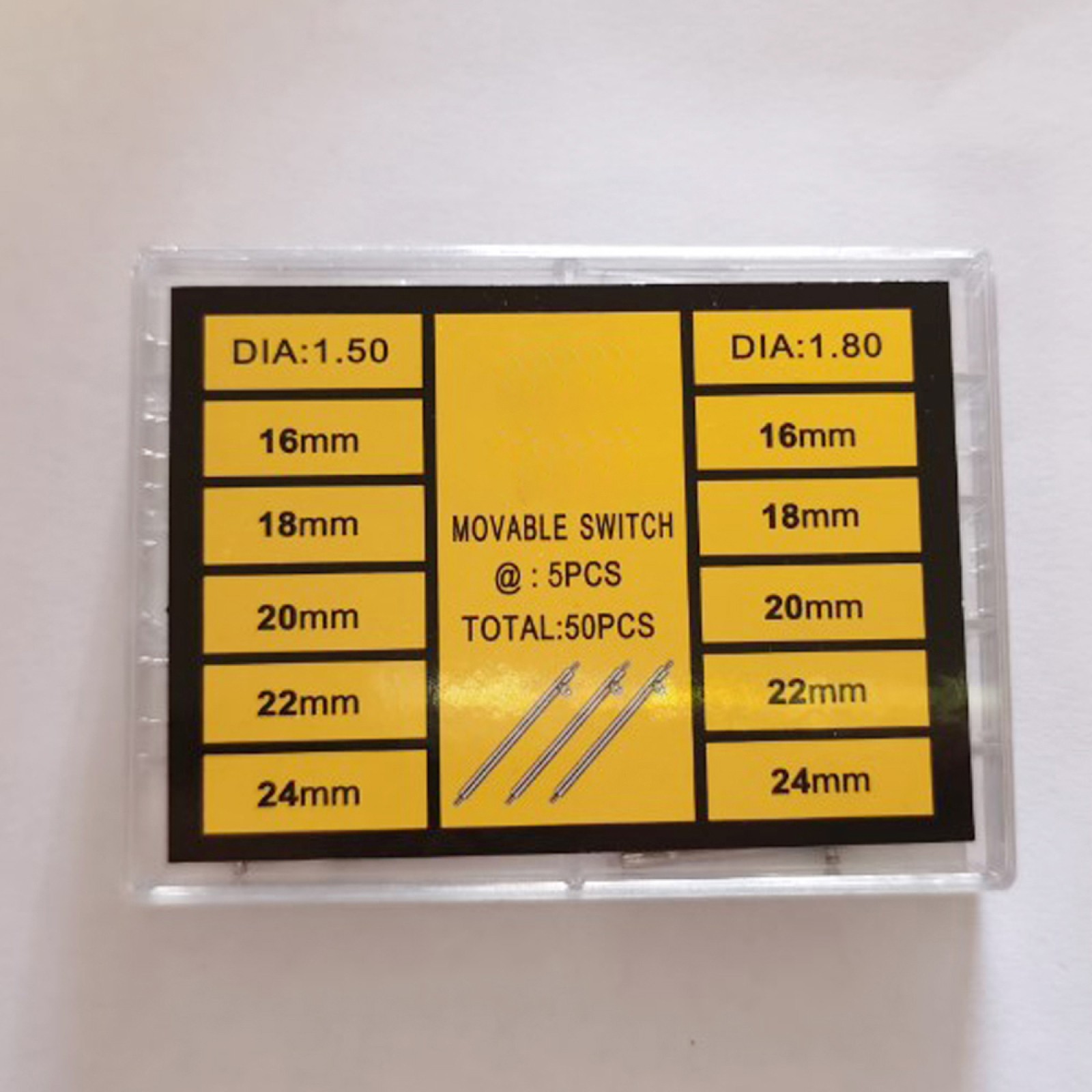 50* Quick Release Watch Strap Spring Bars Pins Kit 1.5mm / 1.8mm Pepair Tools B