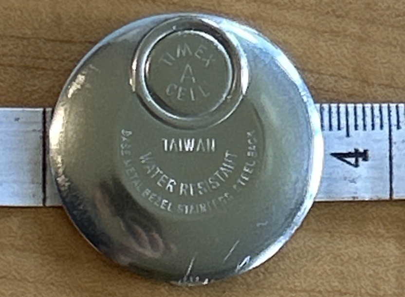 Vintage Original TIMEX A Cell Stainless Taiwan Watch CASE BACK ONLY