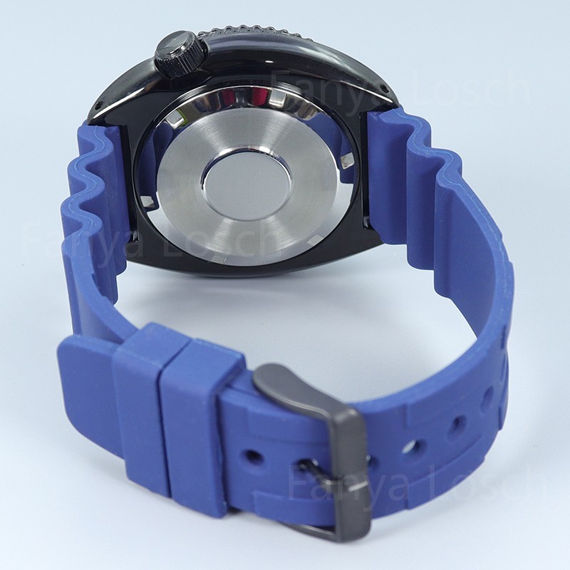 45mm Modify Seiko Skx009 Mod Watch Case+Blue Strap 10ATM For Seiko NH34 35 36 38