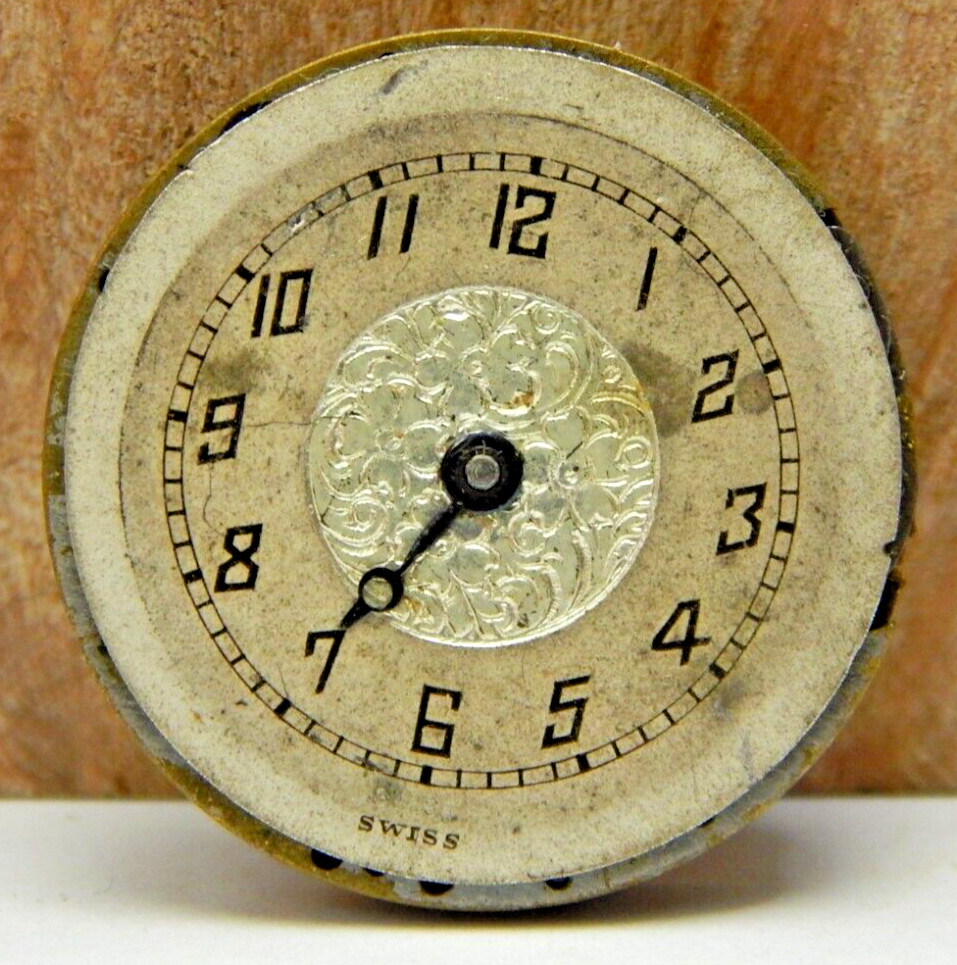 Vintage Alexera 16 jewel 2 adjustment men’s wrist watch movement w/ dial & hand