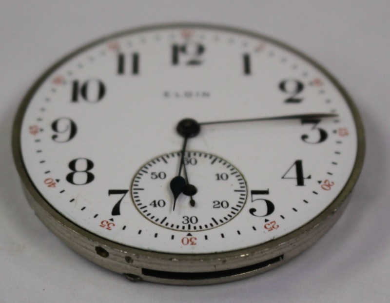 ELGIN NAT’L Watch Company Pocket Watch 17j Movement Dial and Hands