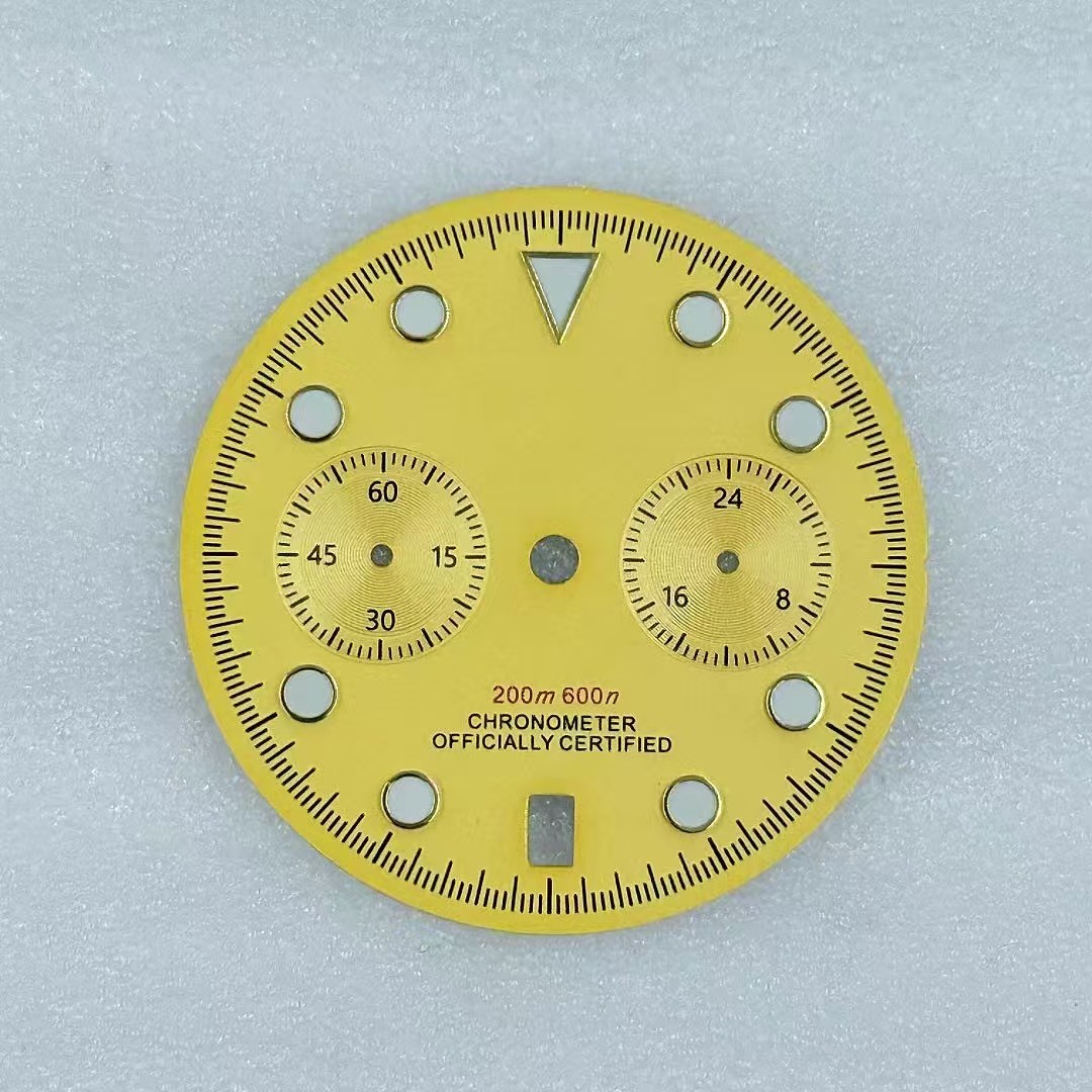 32.5mm VK64 Dial Green High-luminous Suitable for VK63/VK64 Movement Watch Parts