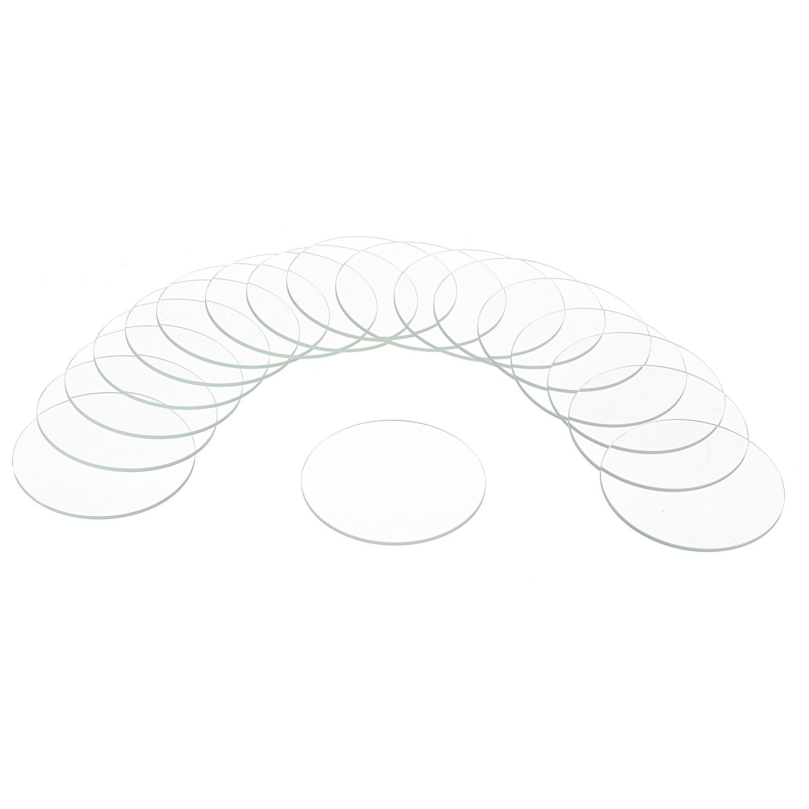 18pcs Watch Crystal Glass Lens 44.5mm Flat Round Glass Watch Face Crystals Lens