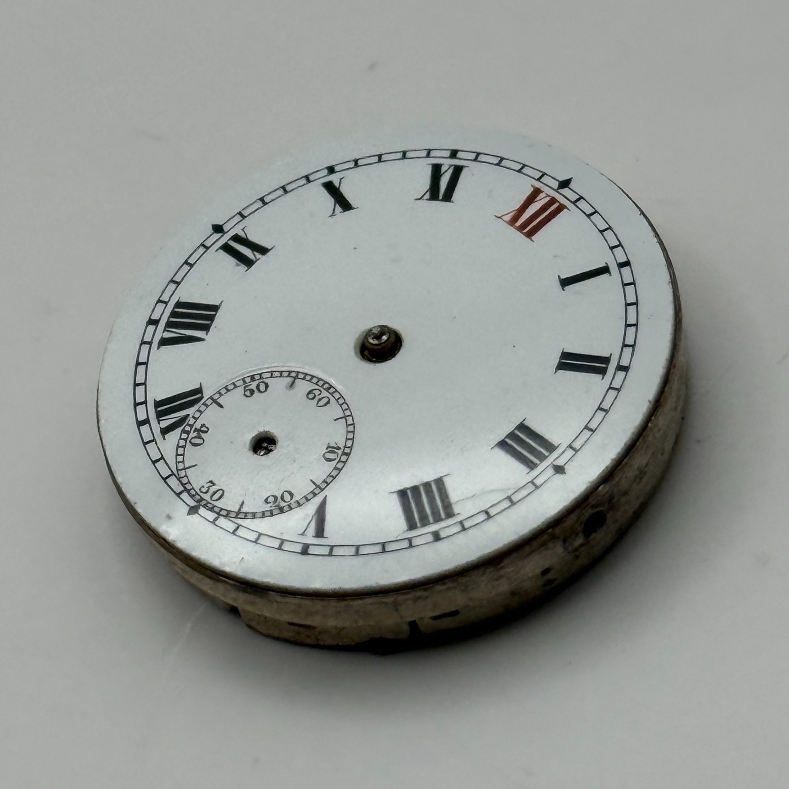Unidentified Watch Movement Swiss Sub Seconds Manual Wind Parts Repair 24.7mm