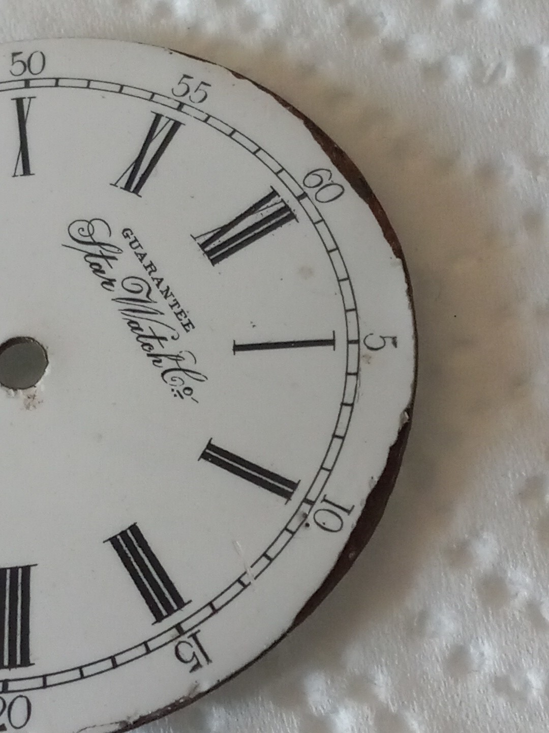 ANTIQUE STAR WATCH CO. POCKET WATCH PORCELAIN DIAL ROMAN #