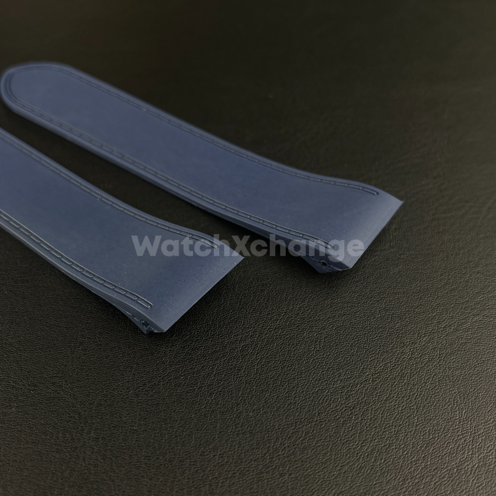 Blue Silicone Rubber Diver Strap Band for Cartier Santos 100 XL Large 23mm 25mm