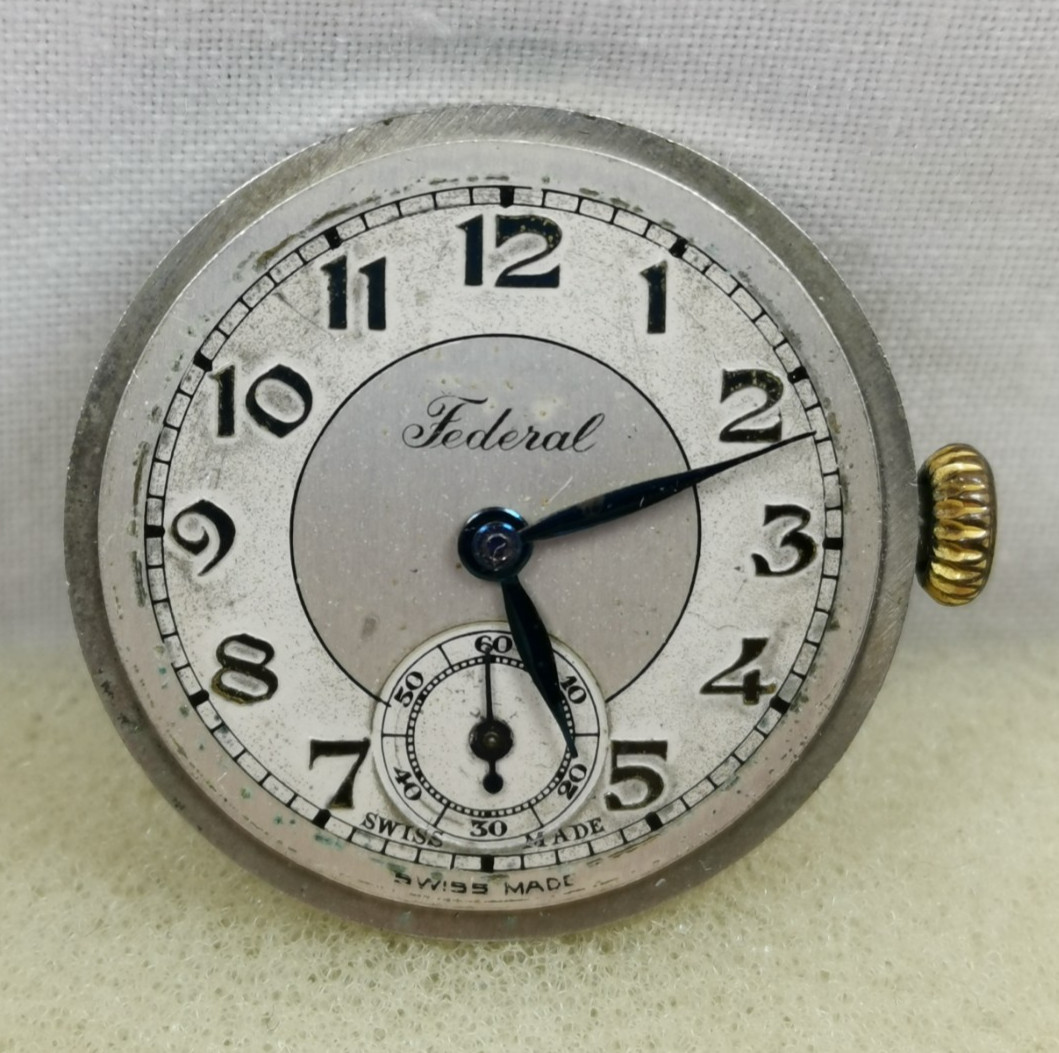 Rotary Federal 15J. Cal. 8/440 Swiss Gents Movement Parts/ Repair!