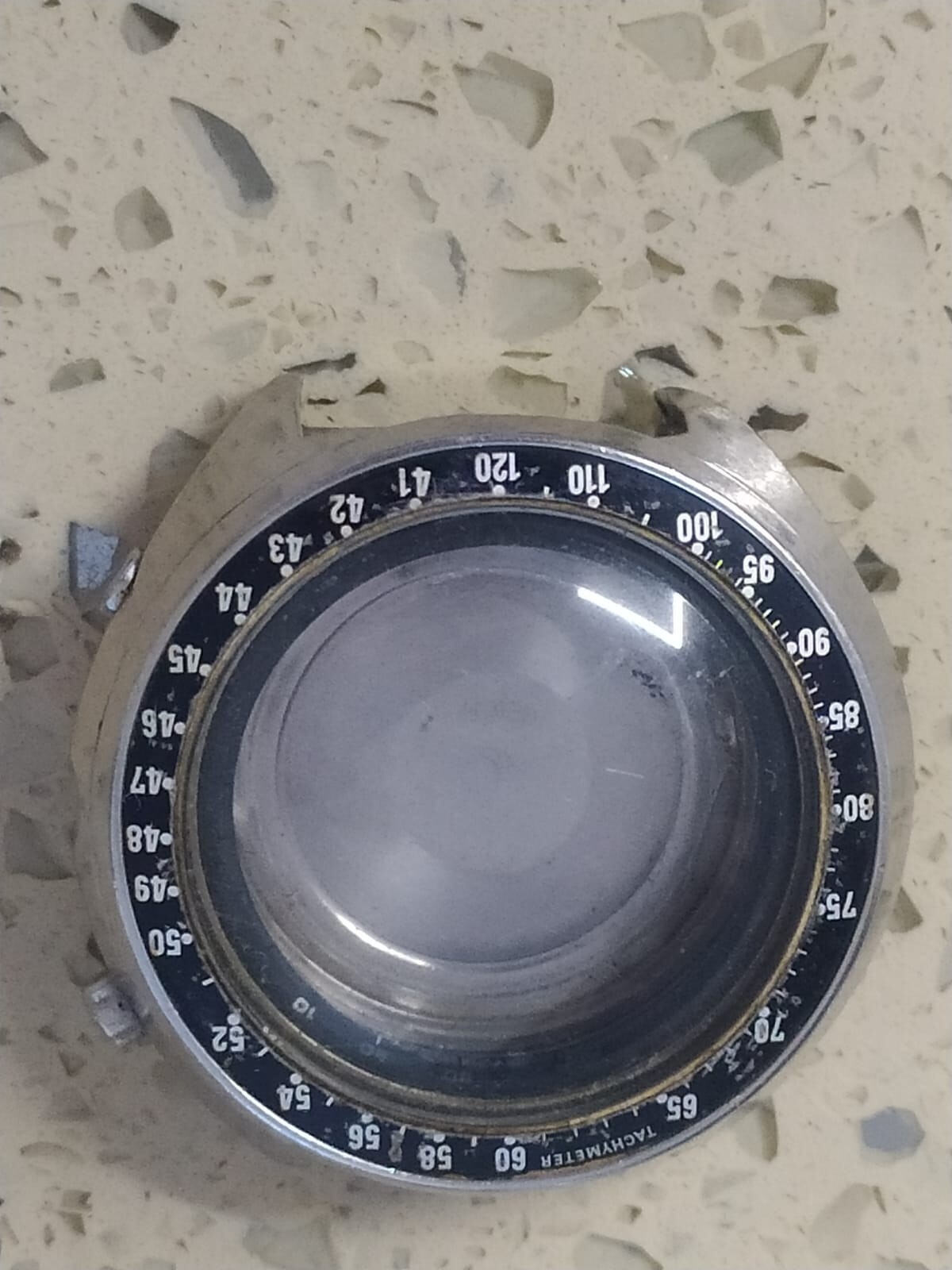1973 SEIKO SPEED TIMER 7015-7010 SPORTS RALLY CASE &Puch botton &Bezel Used