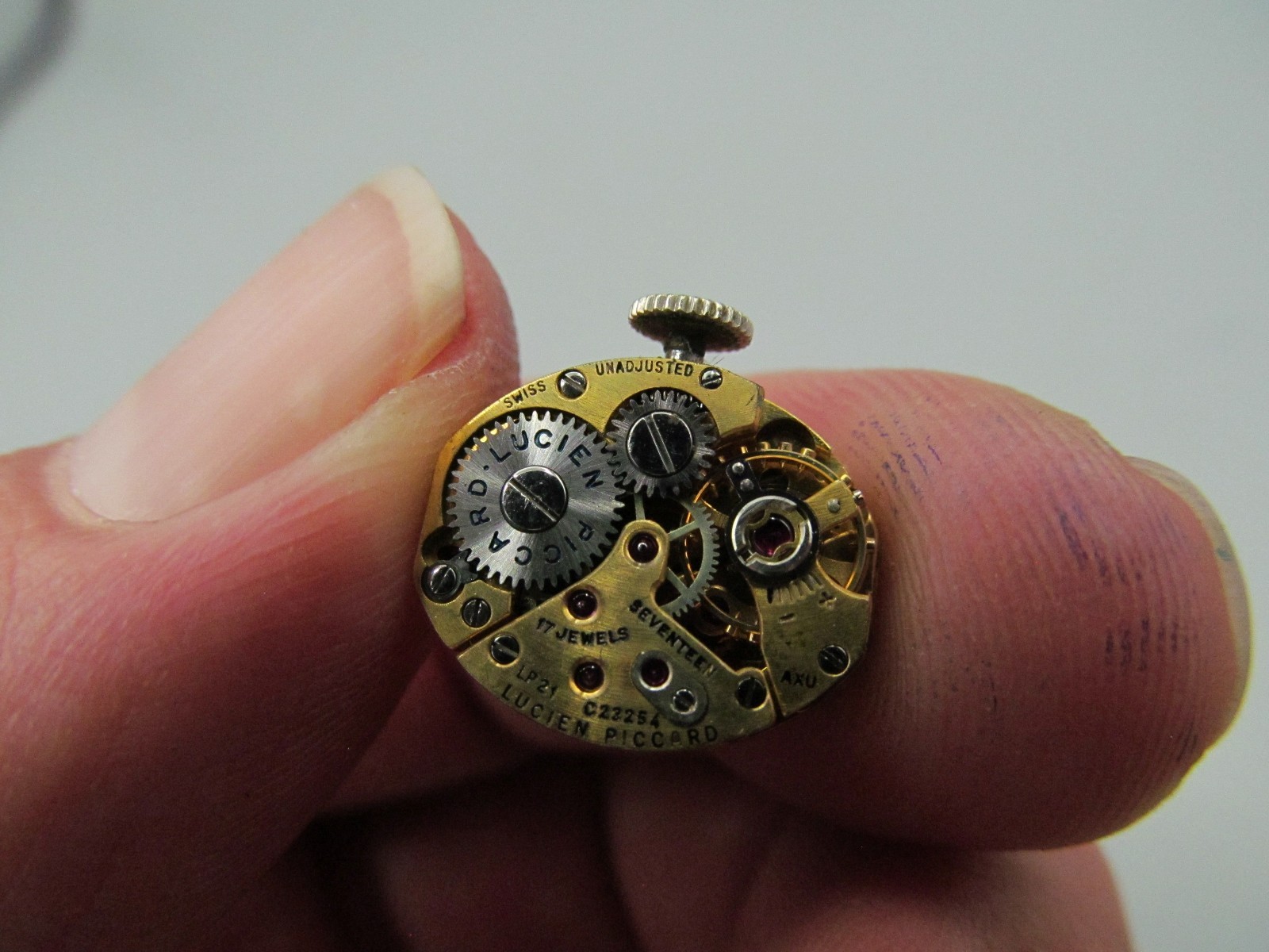 Vintage Lucien Picard 17 Jewel LP21 Wristwatch Movement