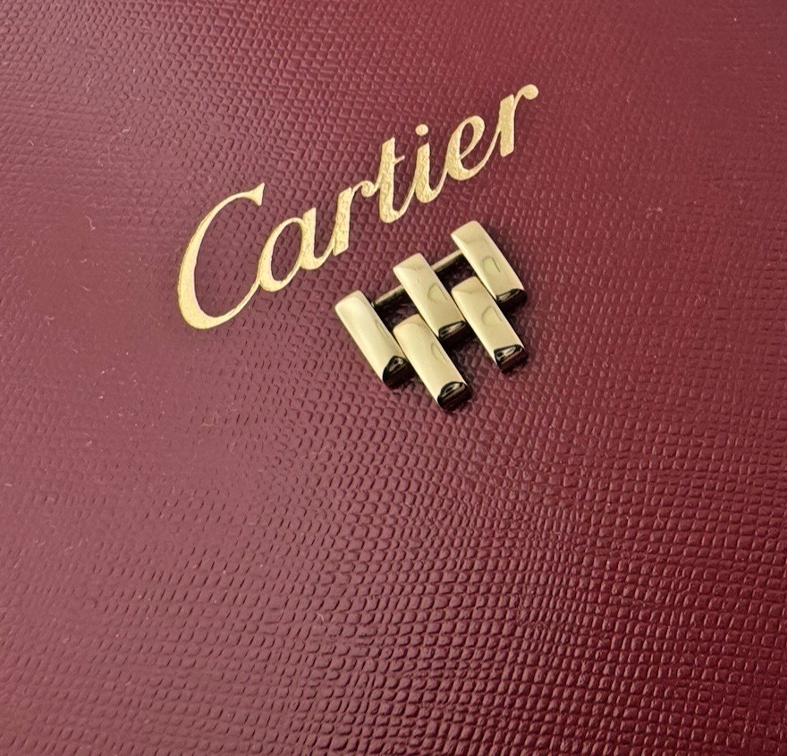 Cartier Watch Bracelet Link Panther 18k Yellow Gold 15mm RARE TWO Screws SWISS