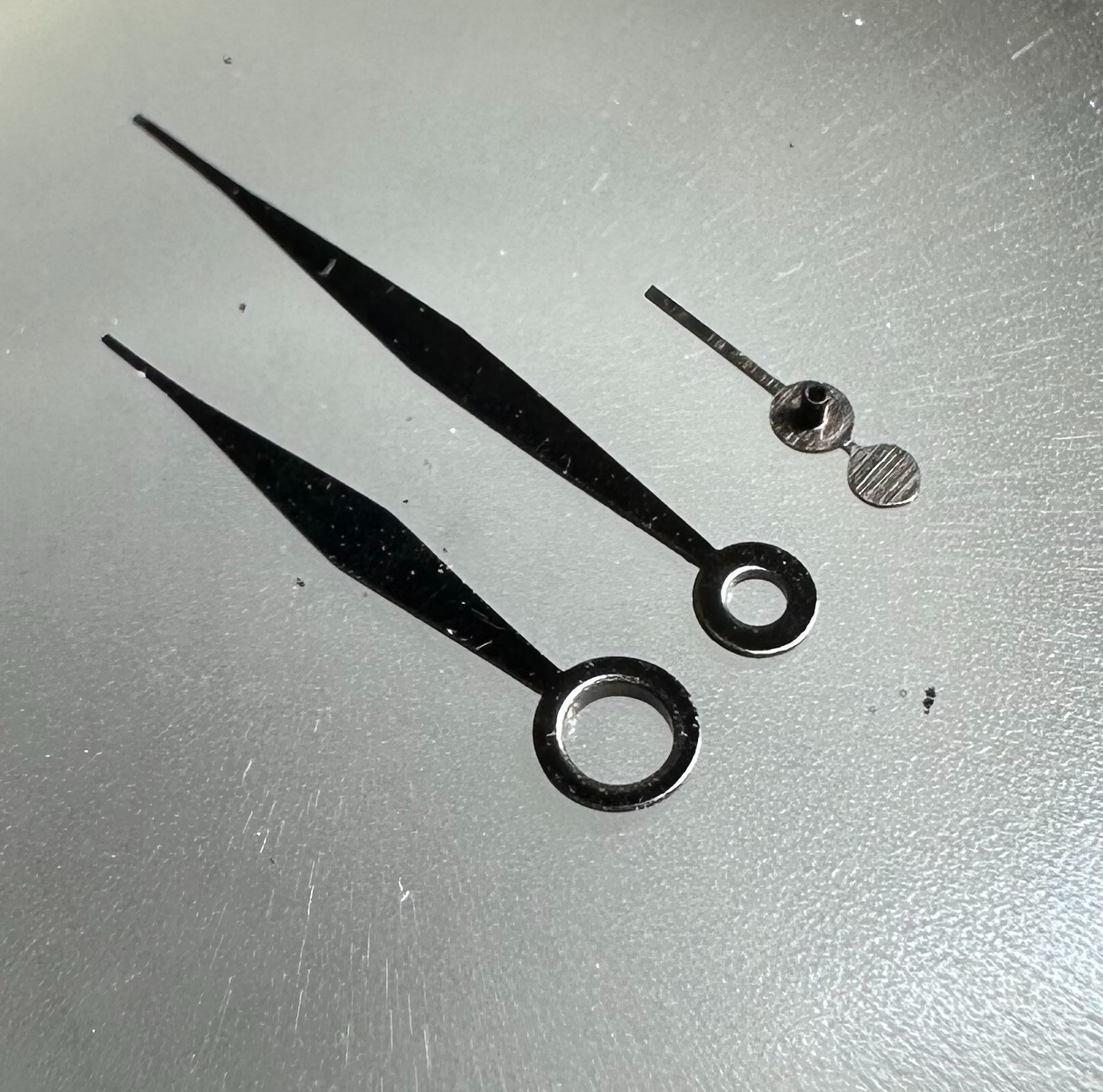 HAND SET FOR ETA UNITAS 6497 / 6498 MOVEMENT BLACK / ANTHRACIT SWISS MADE – NEW!