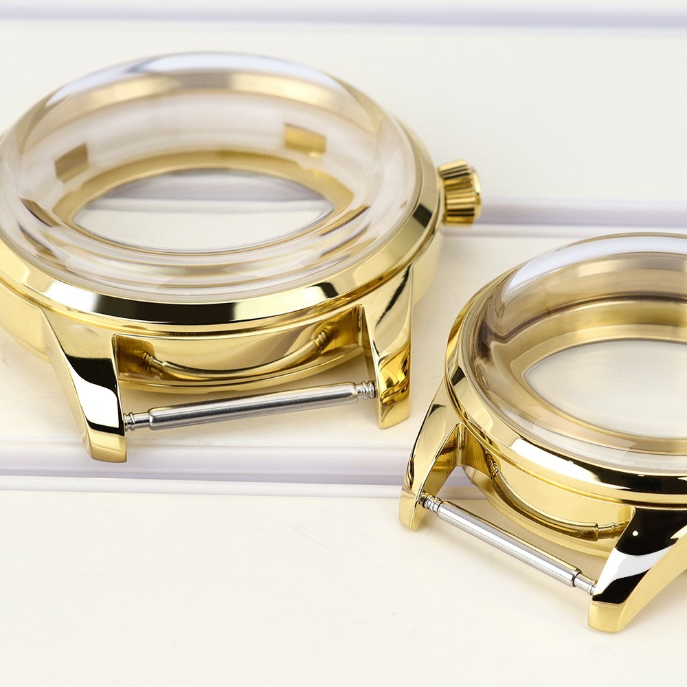 Gold 316L Watch Case 33mm/40.6mm For Seiko NH34 NH35 NH36 NH38 Movement