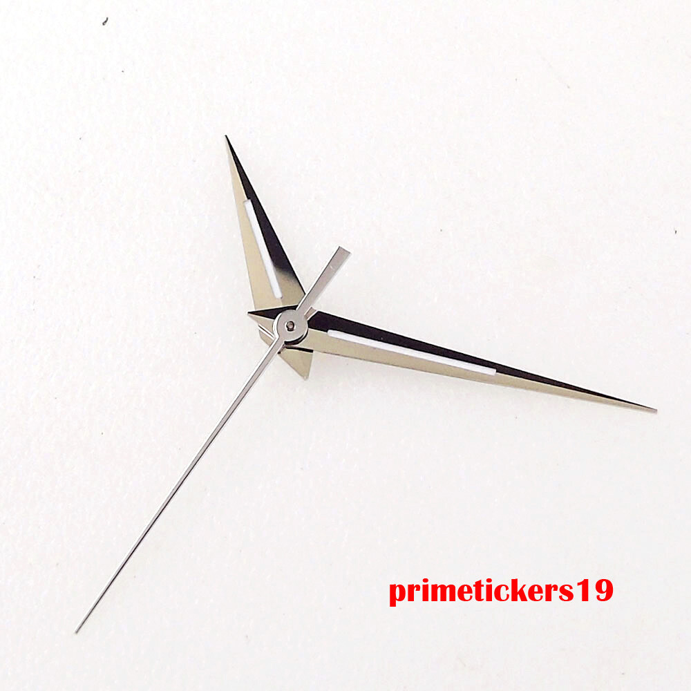 Silver Watch Hands Blue Second Pointer Fit NH35 NH36 ETA2824 PT5000 Movement