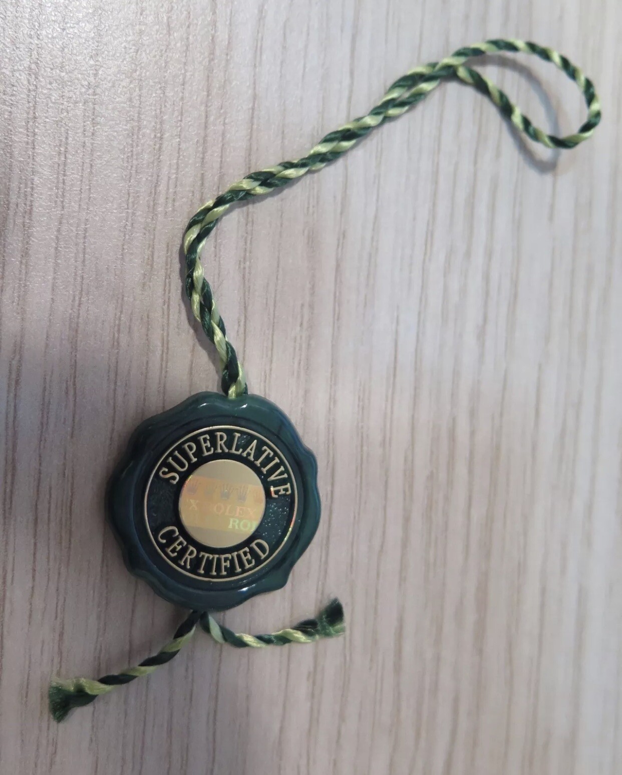Genuine Green Rolex Hologram Watch Hang Tag Green From 2019/2020