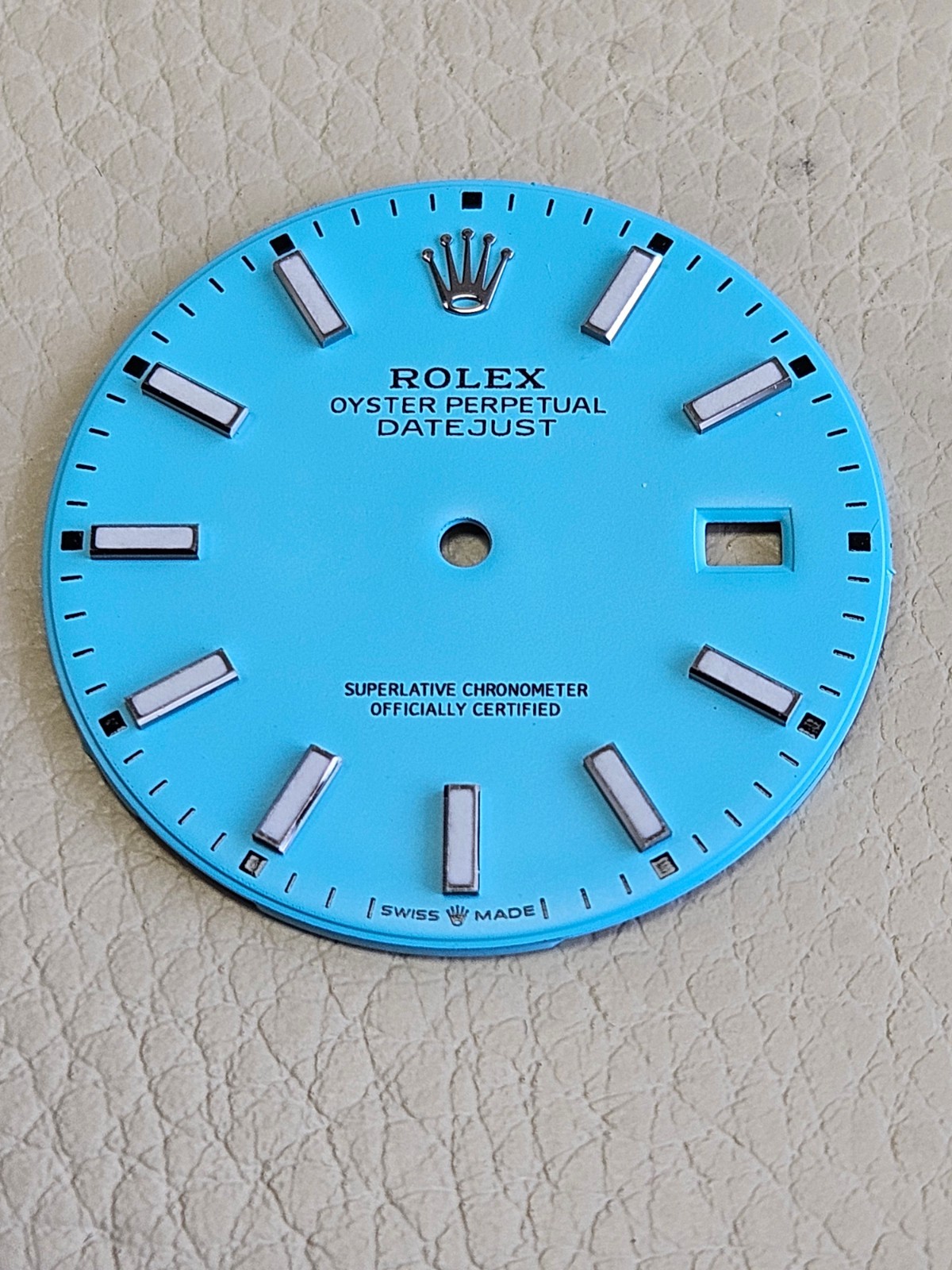 DIAL ONLY ROLEX 126300 126334 DATEJUST 41mm WATCH – BESPOKE TURQUOISE “TIFFANY”