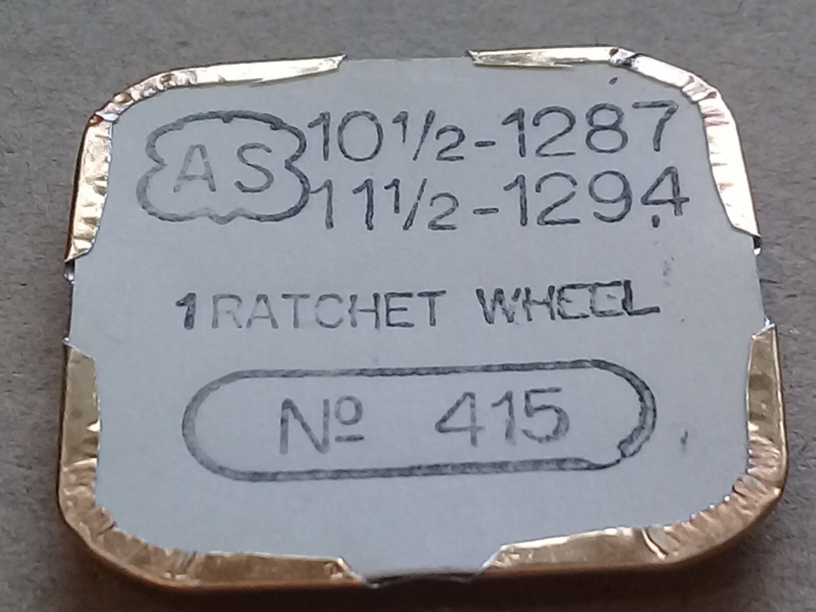 AS Cal.1287 1294 – Ratchet Wheel – Part 415 10.5 & 11.5”’ (BC167)