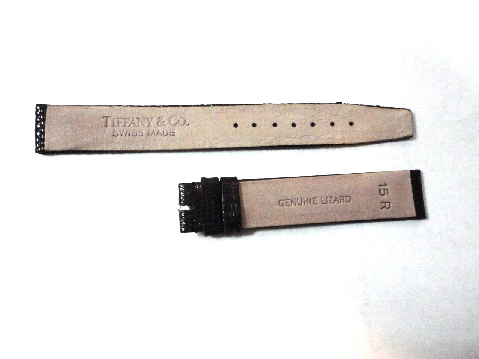 New TIFFANY & Co Watch Strap Black size 15R, Lizard