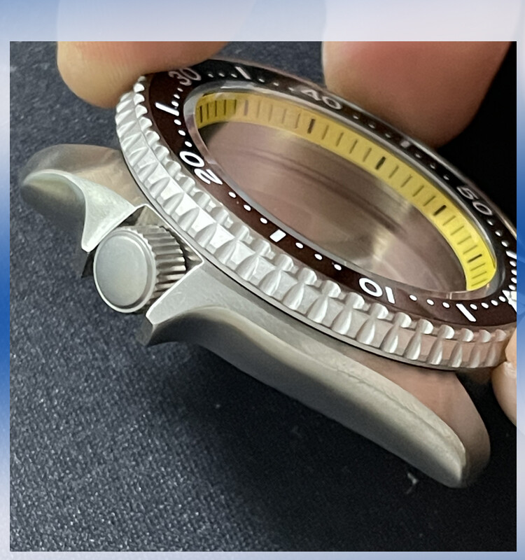 Prevent allergy Sapphire Glass Titanium Watch Case fit NH35 NH36 SKX007 Case