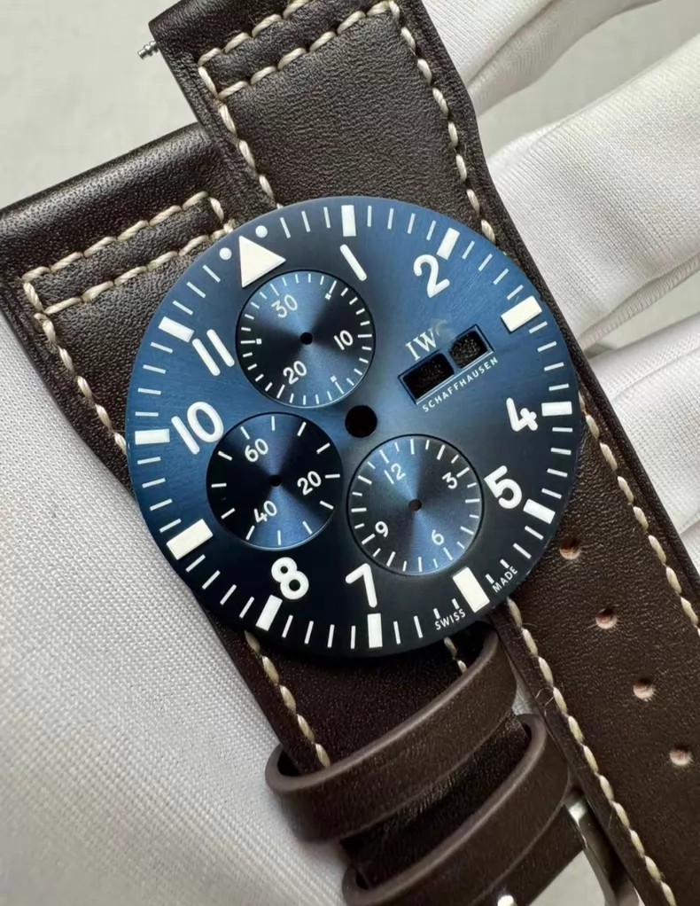 For DIY 43mm Watch Steel Case kit For ETA 7750 Movement