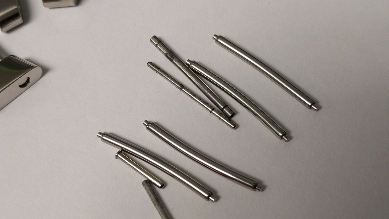 Genuine Breitling watch links 550.101, angled 11mm S/S pre-owned, 3 pieces and p