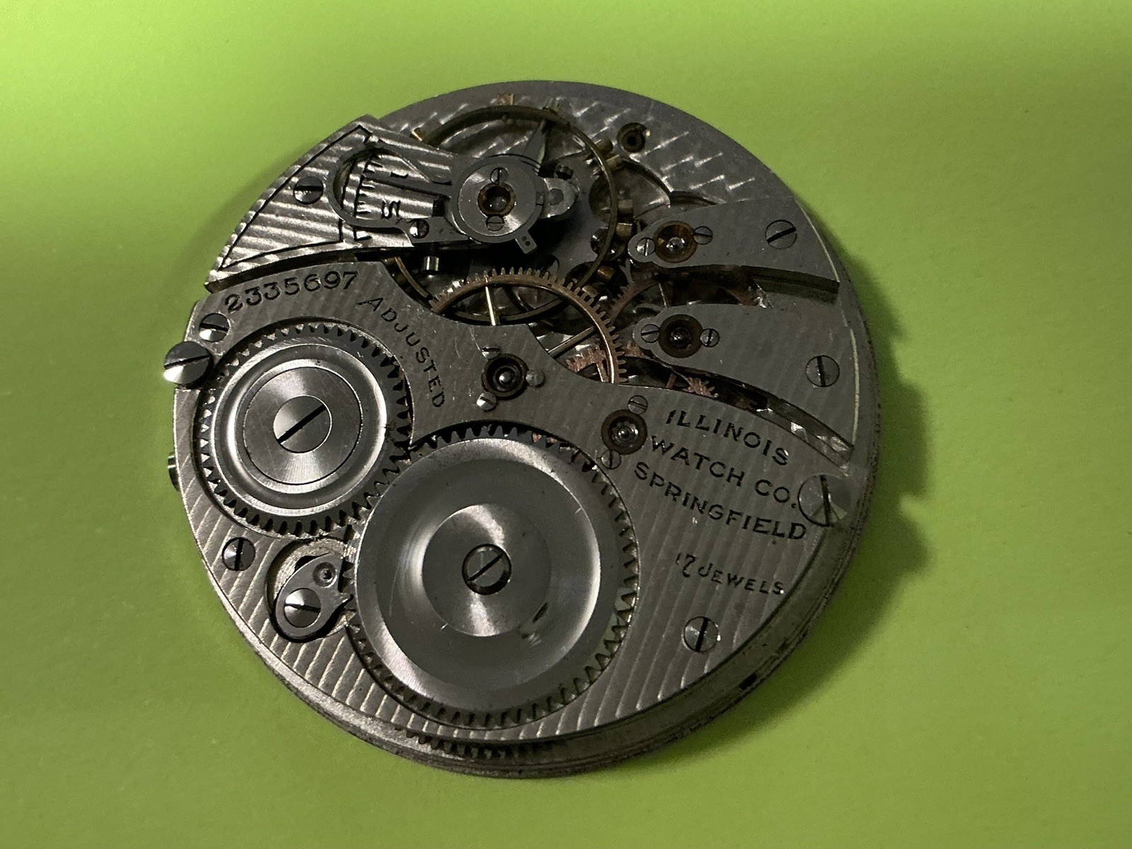 Vintage Illinois Grade 273 12s 17J OF Pocket Watch Movement