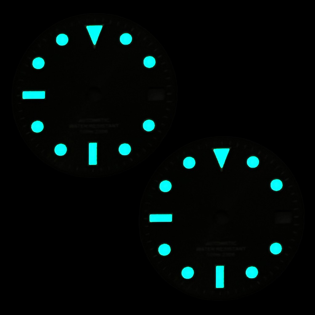 28.5mm Blue-Green Luminous Dial Suitable For NH35 Movement Watch Accessories