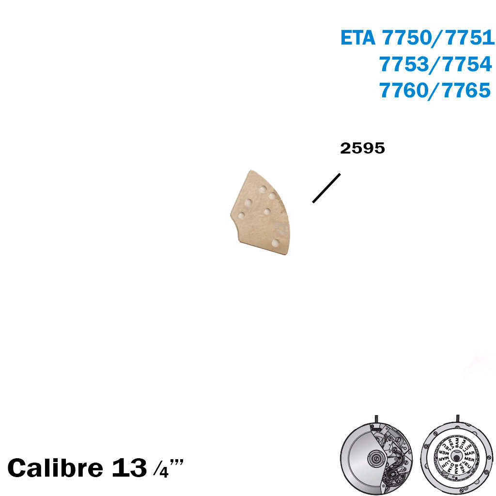 ETA 7750 ORIGINAL Date Jumper Maintaining Plate FOR Movement PART NO 2595.